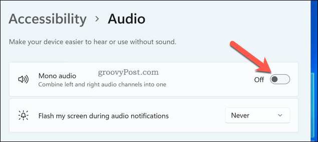 Onemogućivanje mono zvuka u sustavu Windows 11
