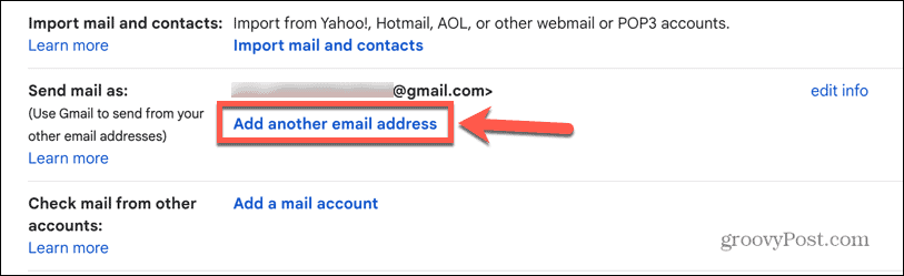 gmail dodajte drugu adresu e-pošte