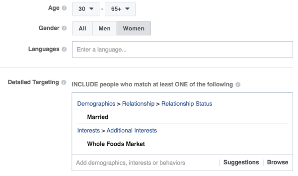 Facebookove značajke ciljanja su robusne.