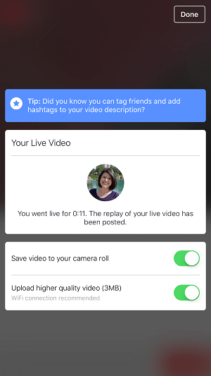 facebook profil live video opcija za spremanje videozapisa