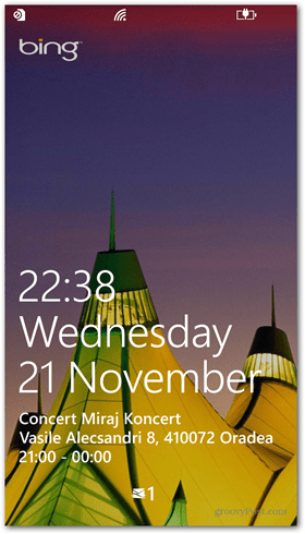 Brzi status zaključavanja zaslona zaključavanja Windows Phone 8