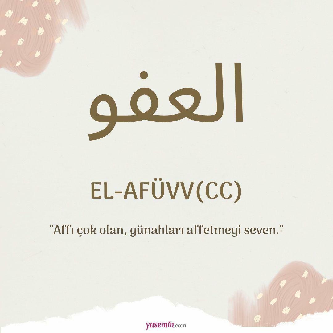 Što znači al-Afuw (c.c)?