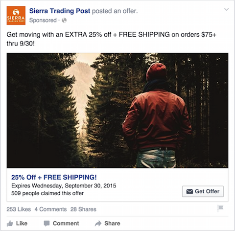 sierra trading post facebook oglas