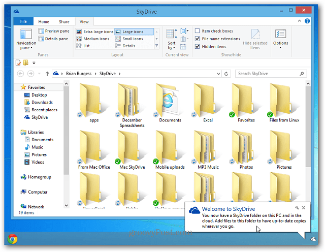 Radna površina SkyDrive za Windows 8