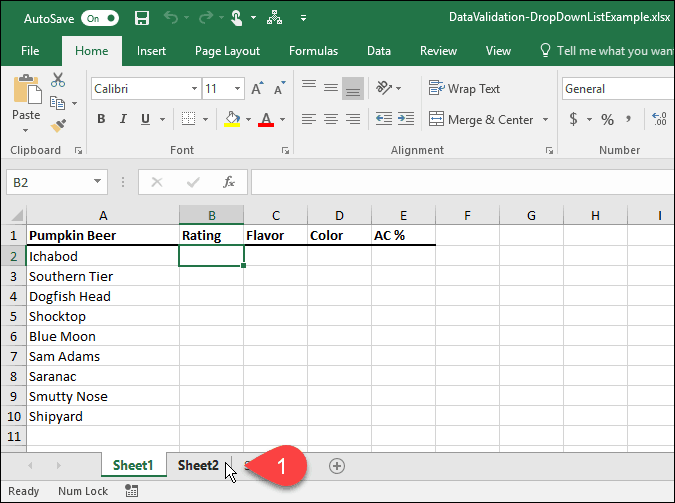 Kako stvoriti padajuće popise pomoću provjere podataka u Microsoft Excelu