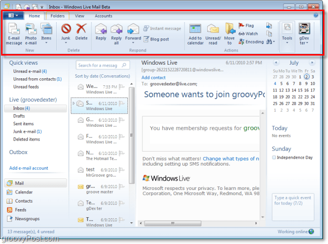 cool nova vrpca za Windows Live mail