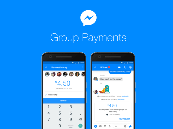Korisnici Facebooka sada mogu slati ili primati novac između grupa ljudi na Messengeru.