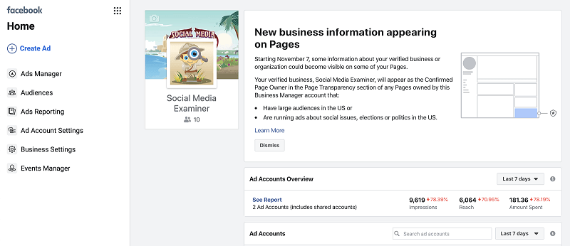 Facebook upozorava korisnike Business Managera da provjere svoje poslovanje.