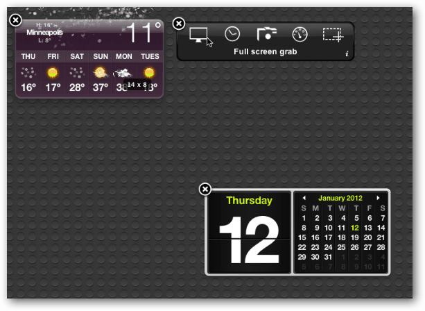 OS X X kalendara nadzorne ploče