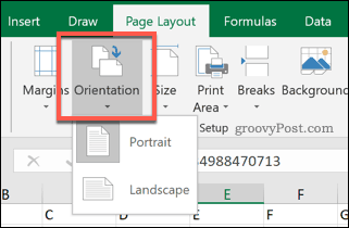 Opcije orijentacije stranice u Excelu