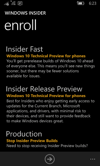 Windows 10 Mobile Insider Release Preview