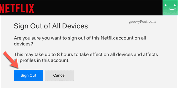 Odjavite se sa svih uređaja na Netflixu