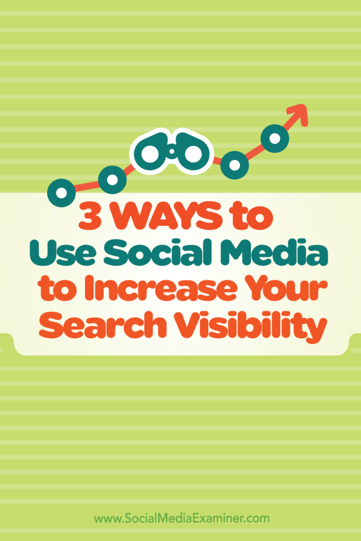 3 načina upotrebe društvenih medija za povećanje vidljivosti pretraživanja: Ispitivač društvenih medija