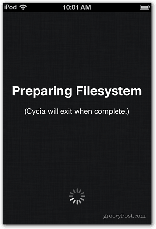 Cydia Priprema datotečnog sustava