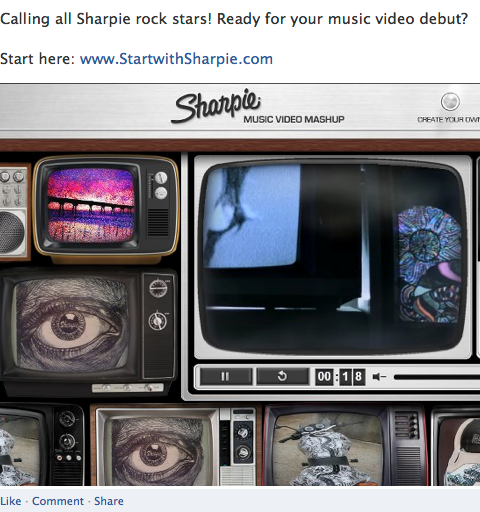miješanje glazbenog videozapisa Sharpie
