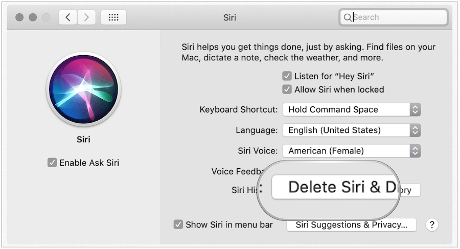 Izbriši Siri History na Macu