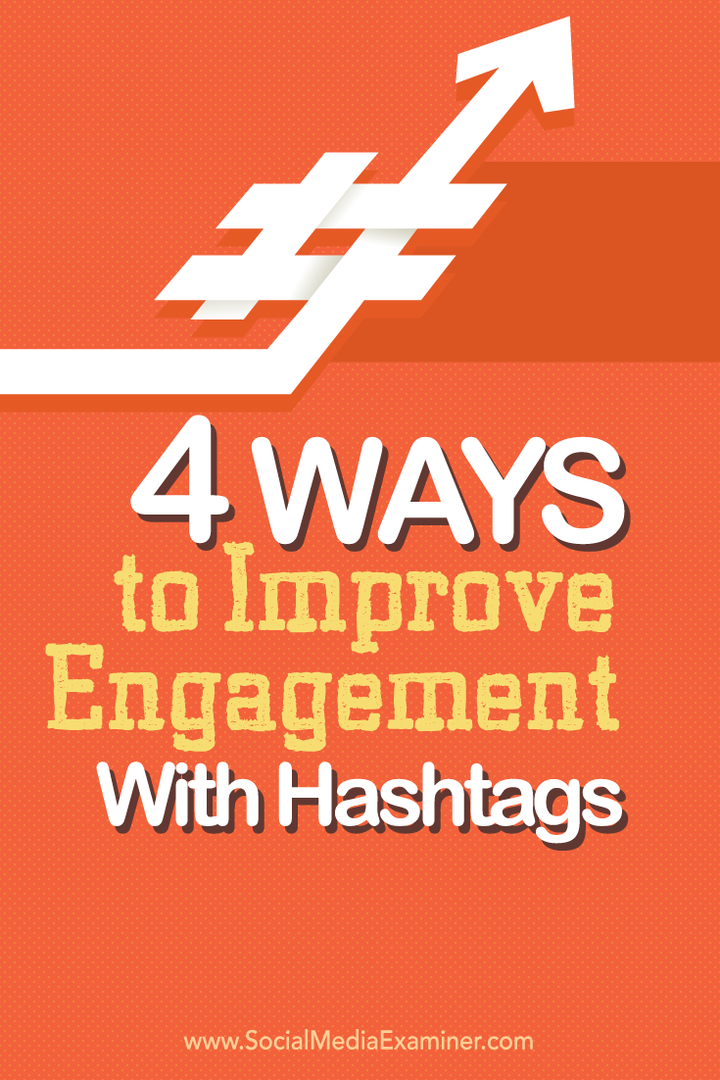 4 načina za poboljšanje angažmana s hashtagovima: Ispitivač društvenih medija