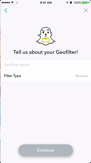 Dodajte ime za svoj Snapchat geofilter.