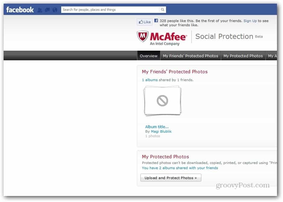 McAffee štiti vaše Facebook fotografije