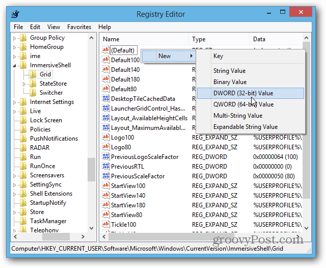 Windows 8 uređivač registra