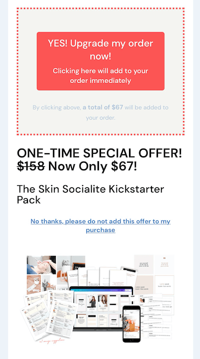 primjer ponude za prodaju instagrama od 67 dolara za njihov paket kickstarter