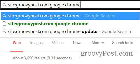 Chrome pretražuje samo jednu web lokaciju