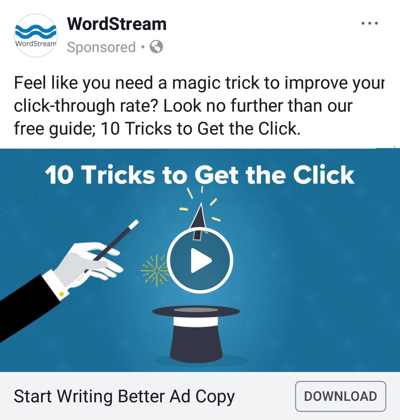 Facebook tehnike oglašavanja koje donose rezultate, primjer WordStream nudi besplatan vodič