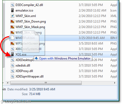 otvorite datoteku WM70Full.bin s XDE.exe