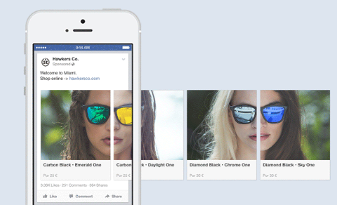 Facebook oglasi za vrtuljke za mobilne uređaje