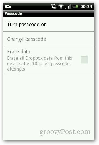 Lozinka zaštitite Dropbox 3