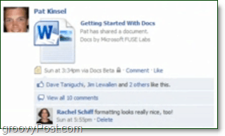 docs.com prikazuje se u facebook news feedu