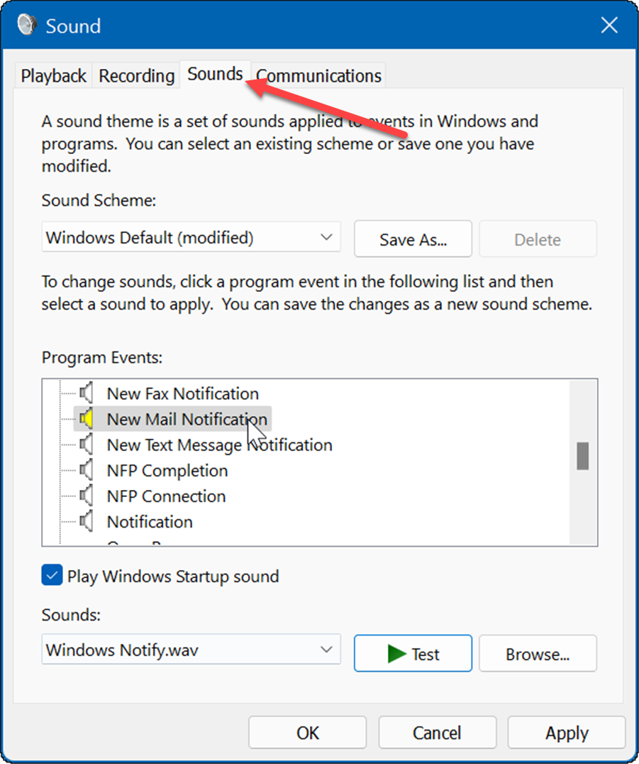 upravljati zvukovima sustava na Windows 11
