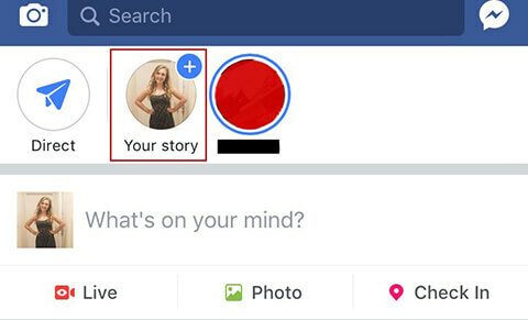 Stvaranje vaše prve Facebook priče.