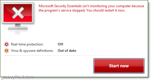 potrebno je ponovno pokrenuti obavijest o Microsoftovoj sigurnosti