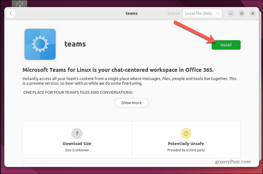 Instalirajte Microsoft Teams na Ubuntu