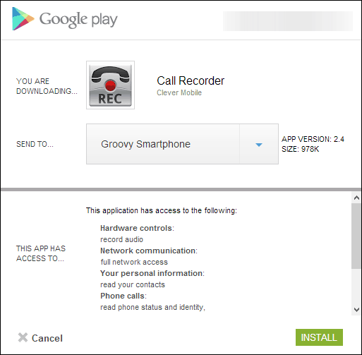 Aplikacija za snimanje poziva za Android