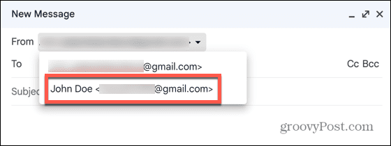 gmail odaberite alias