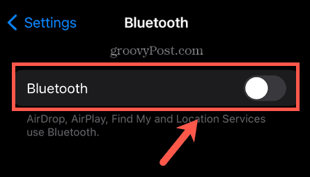 iphone bluetooth isključen