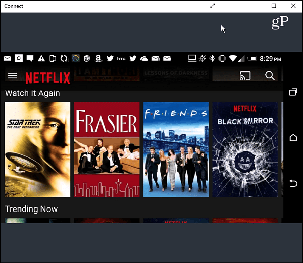 Netflix krajolik Android Connect