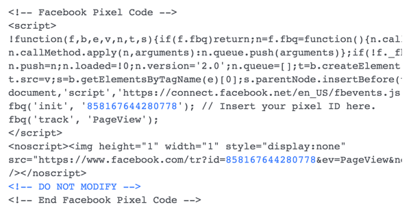 Instalirajte Facebook pixel kod na svoju web stranicu.