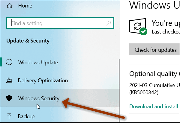 sigurnost sustava Windows