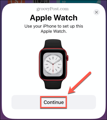 Apple Watch nastavi s uparivanjem