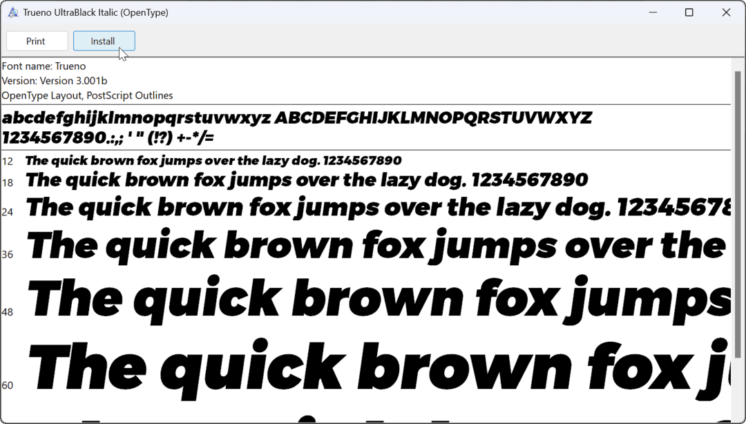 instalirati ili deinstalirati fontove na Windows 11