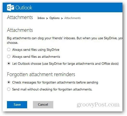 Kako upravljati prilozima u programu Outlook.com