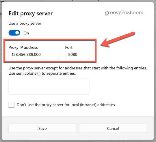 windows proxy ip adresa i port