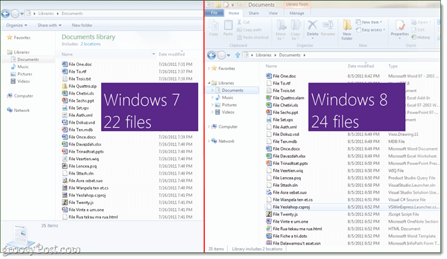 Windows 8 Explorer u odnosu na Windows 7 Explorer