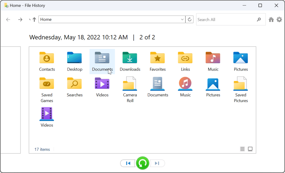 koristiti povijest datoteka na Windows 11