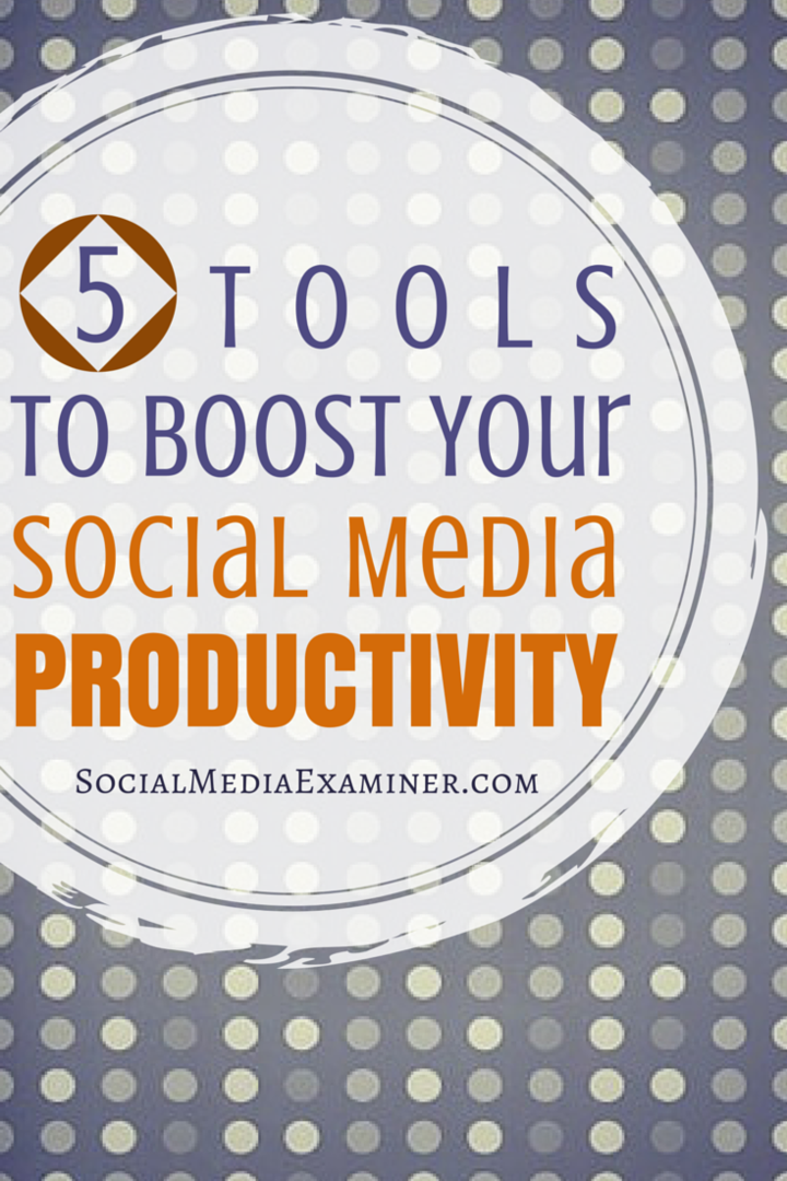 5 alata za povećanje produktivnosti društvenih medija: Ispitivač društvenih medija