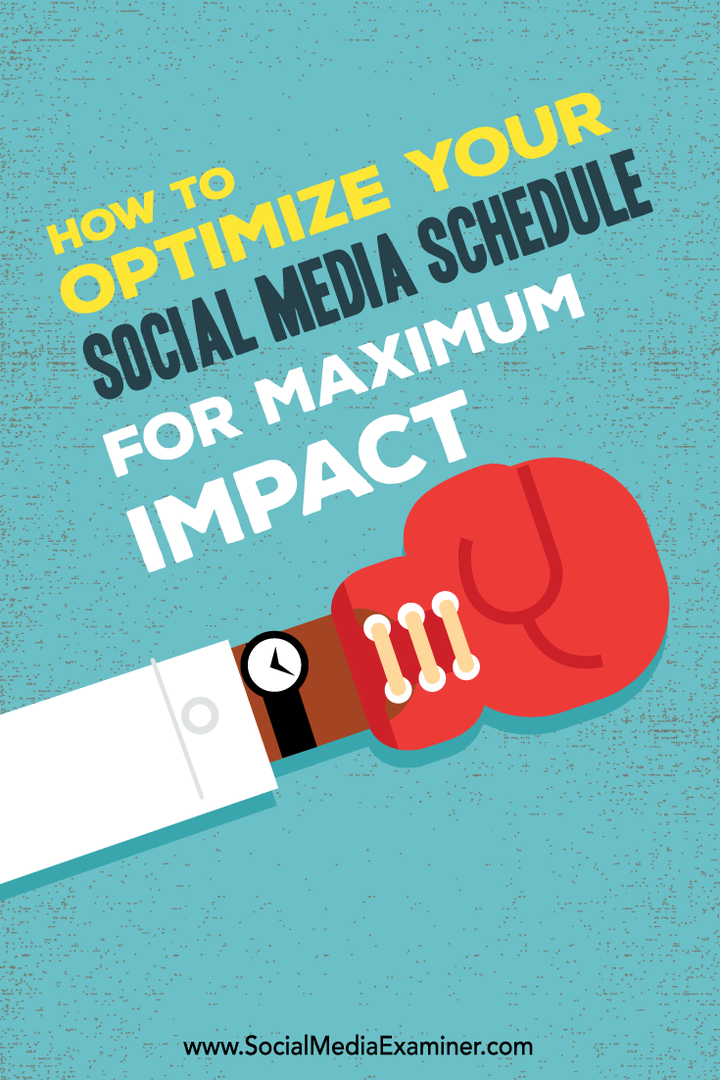 Kako optimizirati svoj raspored društvenih medija za maksimalan učinak: Ispitivač društvenih medija