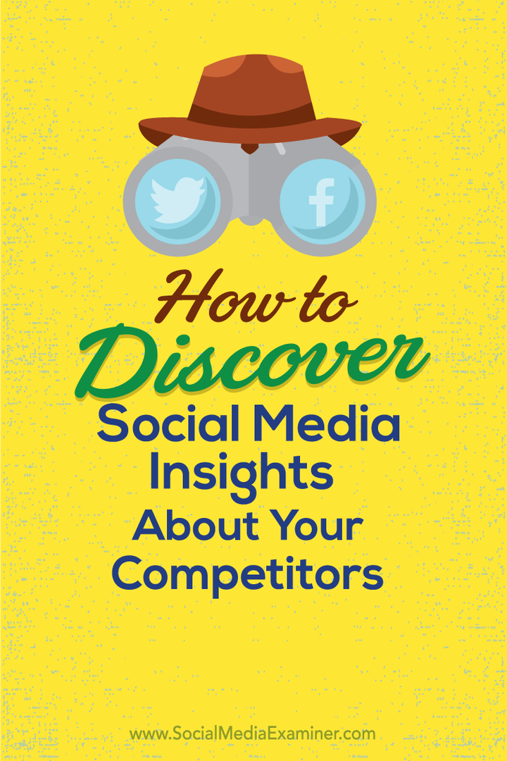 Kako otkriti uvid u društvene medije o svojim konkurentima: Ispitivač društvenih medija